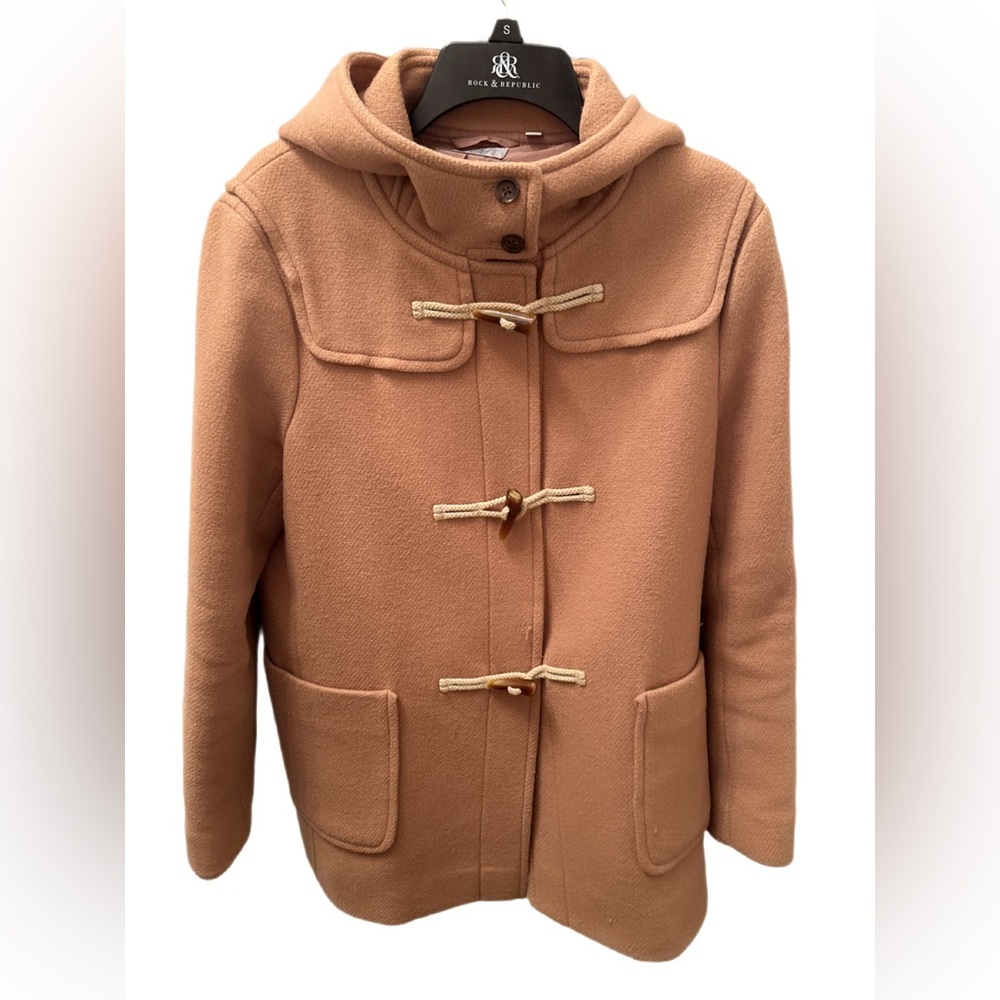 Uniqlo Women’s Wool Blend Short Duffle Coat - Tan/Camel - Size XL